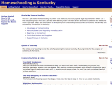Tablet Screenshot of homeschoolinginkentucky.com